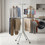 360° Octopus Foldable Clothes Drying Rack with Wheels | Multi-Level Laundry Stand